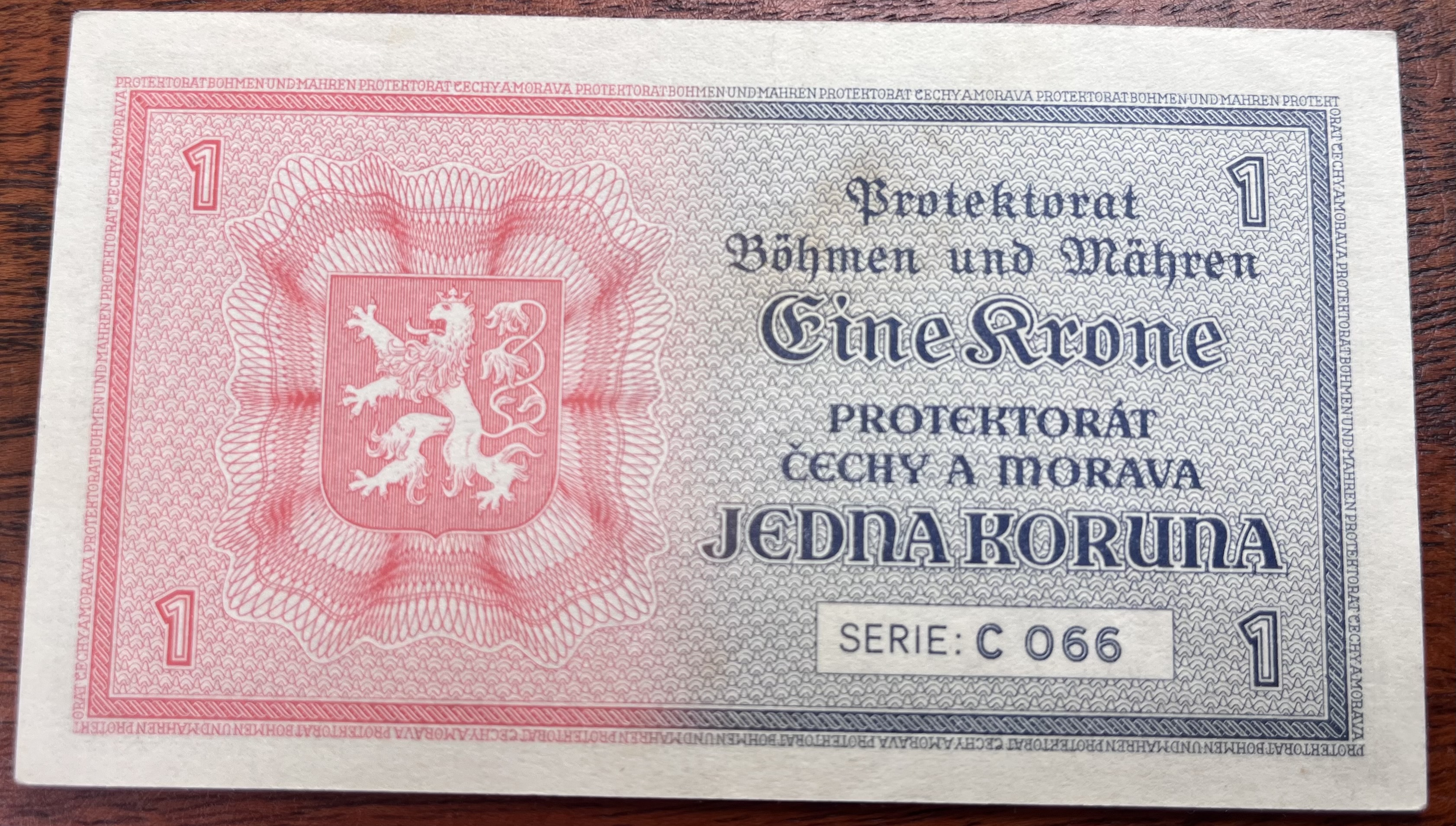 Československo -1 korun, 1940, C, AUNC