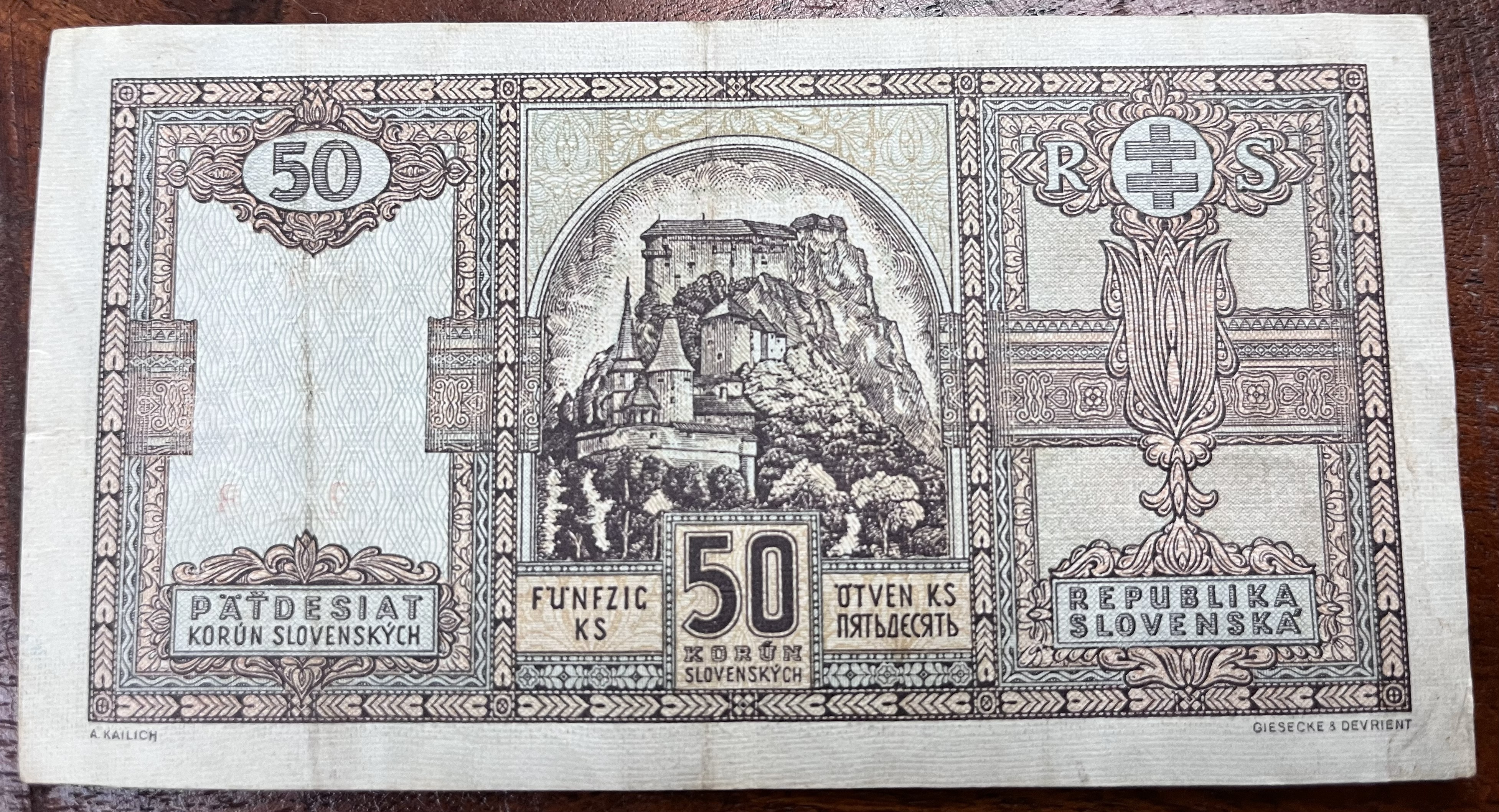 Československo -50 korún, 1940, Fn