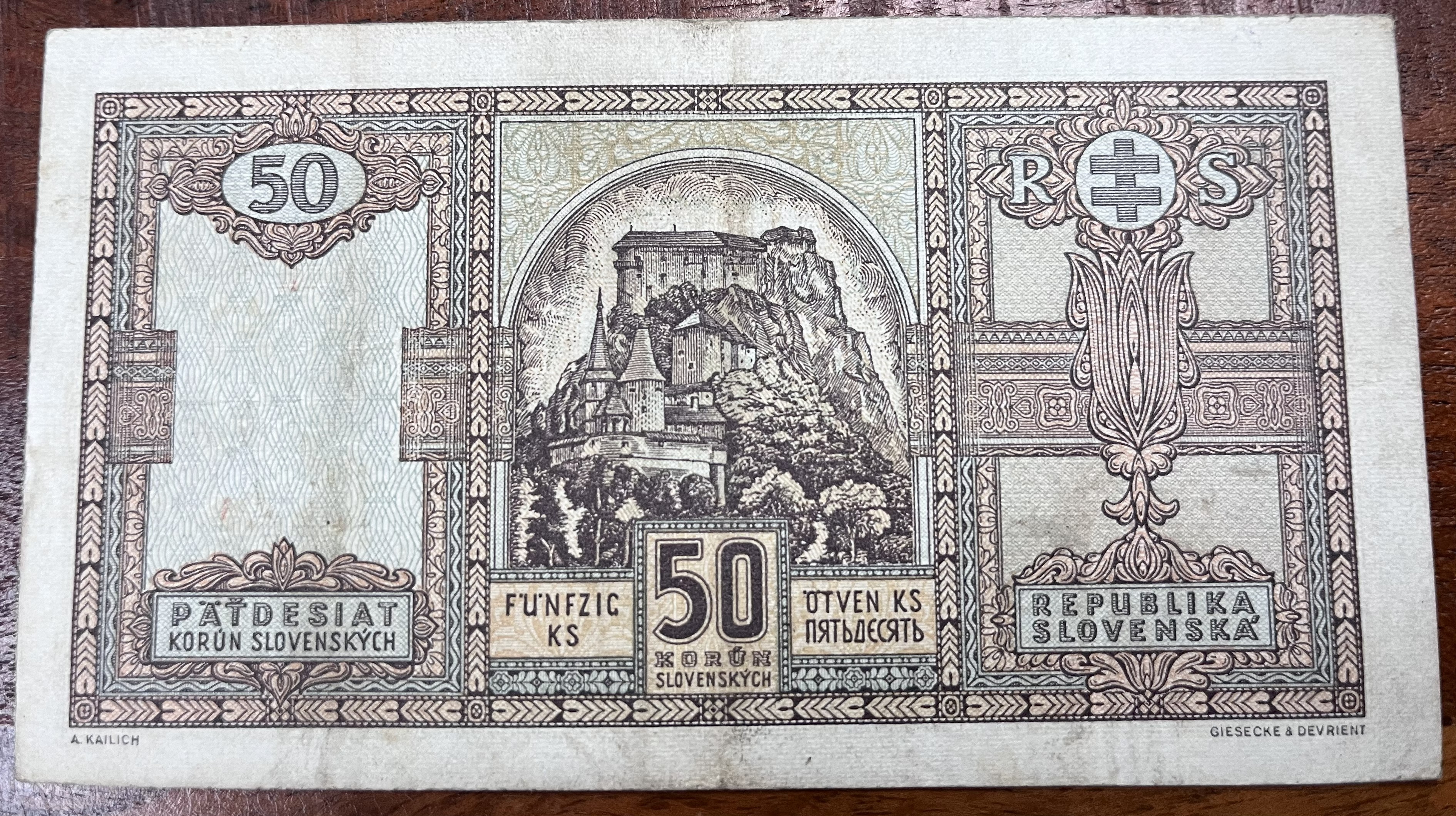 Československo -50 korún, 1940, Fn