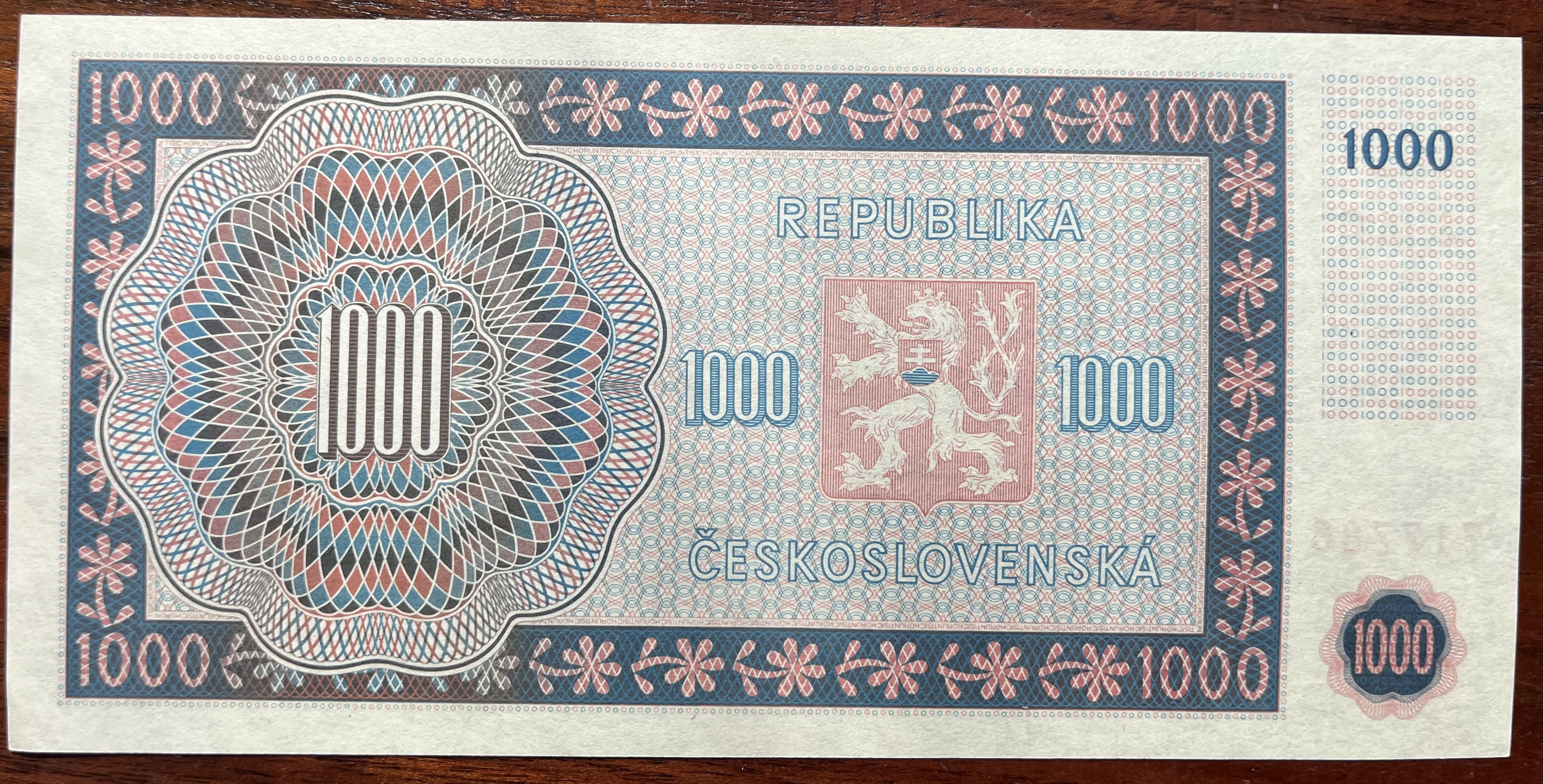 Československo -1000 korun, 1945, C, UNC