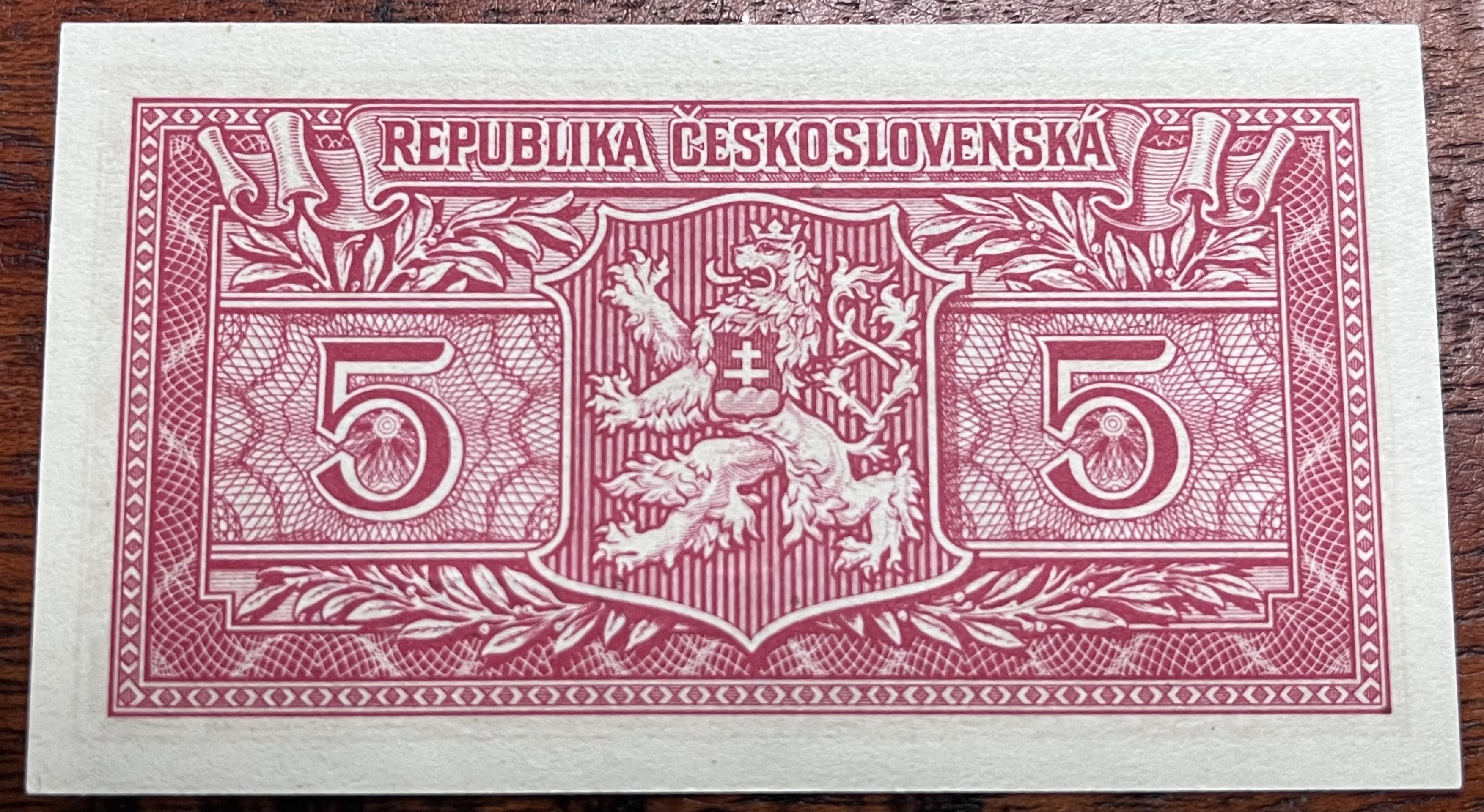 Československo -5 korun, 1949, A 18, UNC