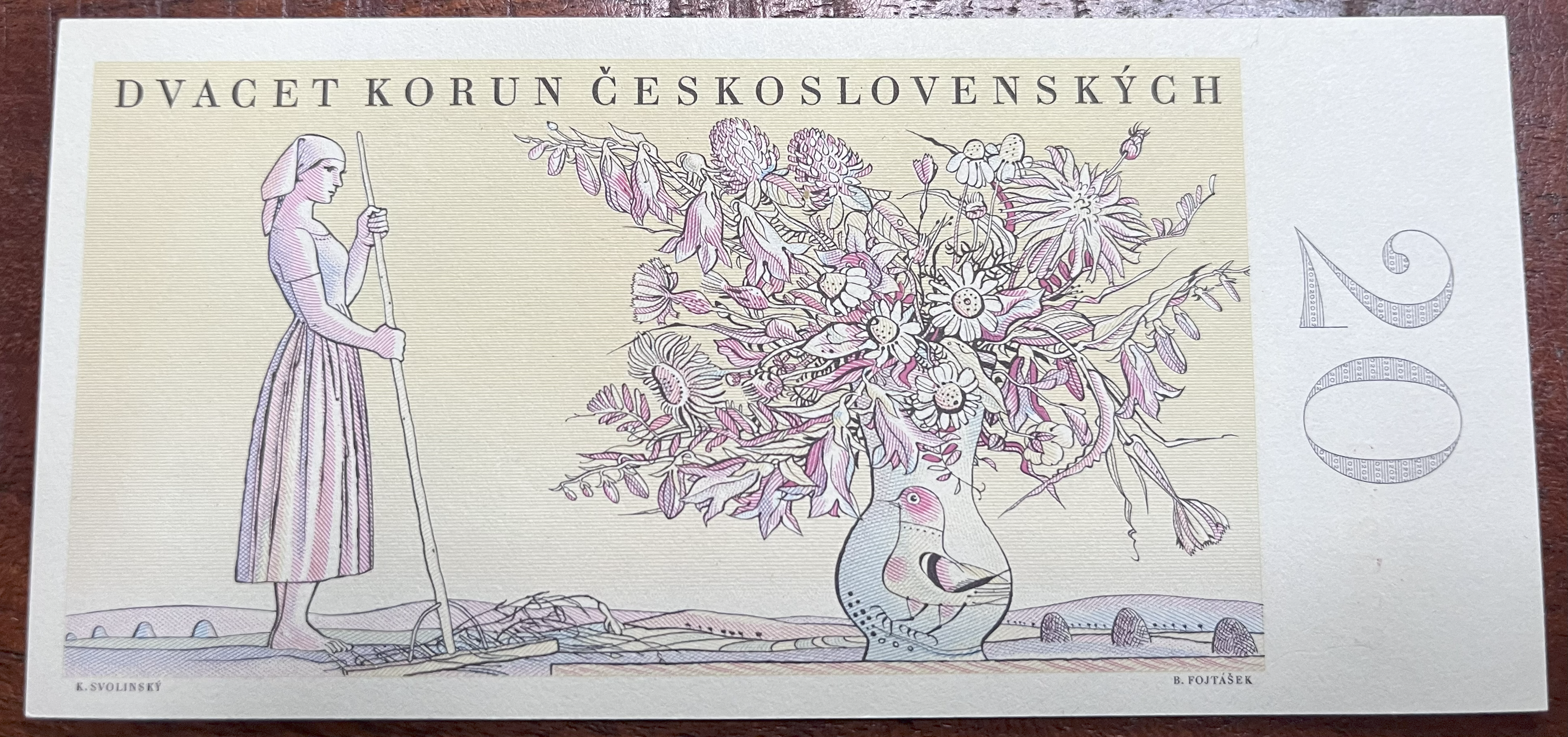 Československo -20 korun, 1949, B 44