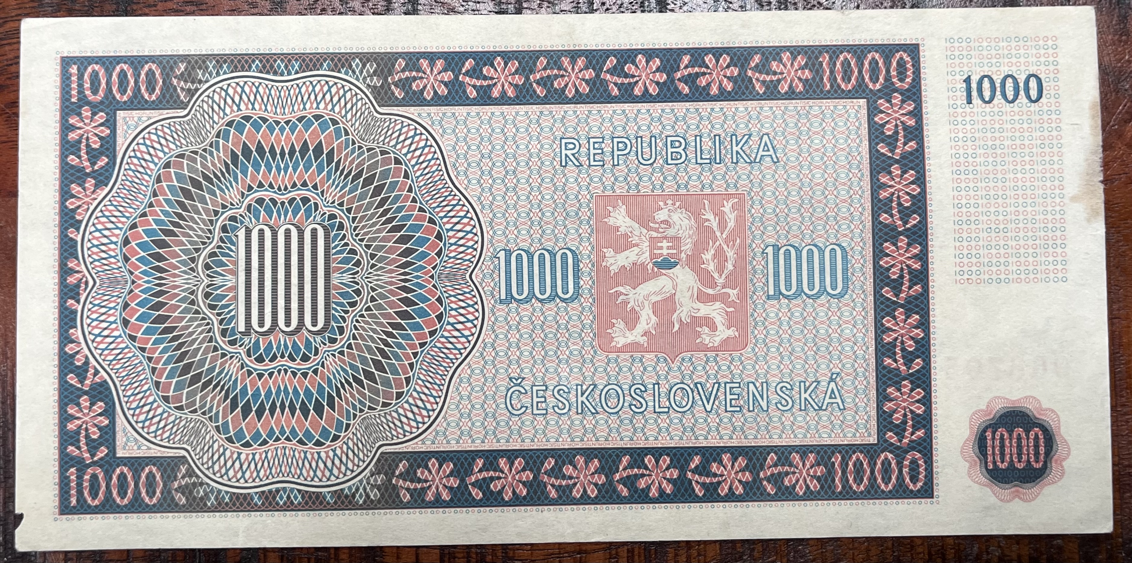 Československo - 1000 korun - 1946 - D - nejvzácnější série