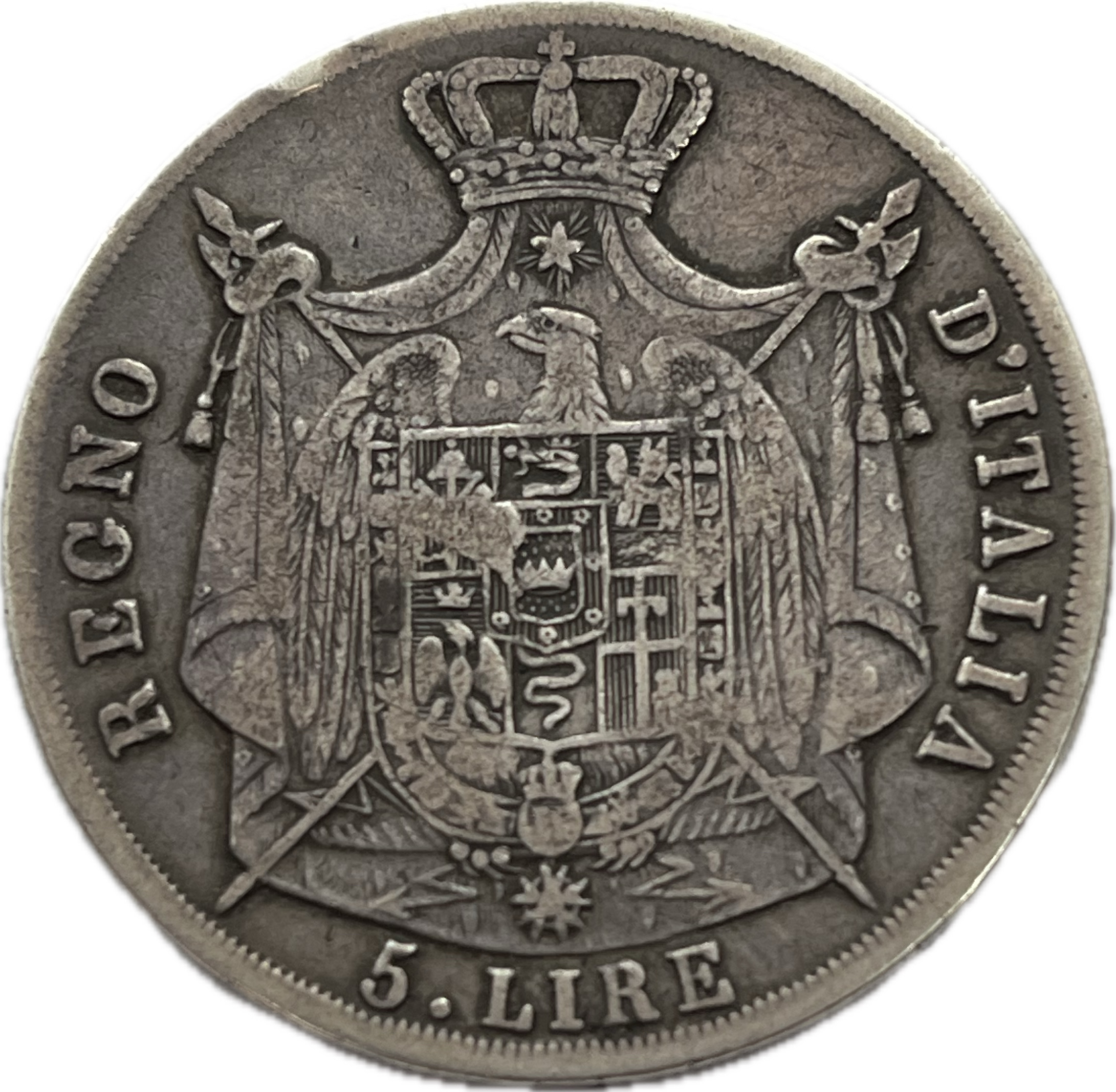 Italske státy - Napoleon 5 Lira 1812 M