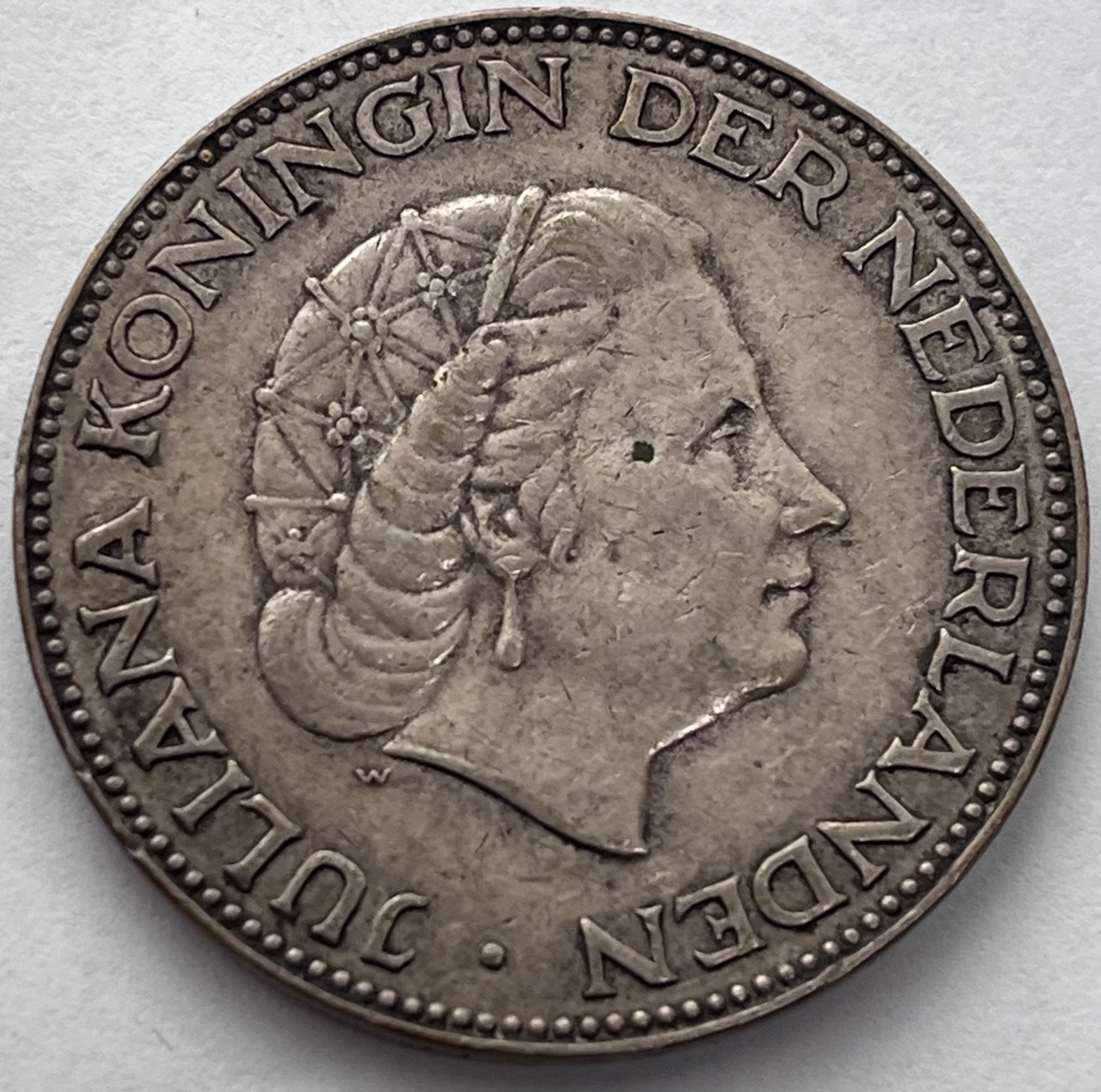 Nizozemí 2-1/2 Gulden 1959, Juliana, Stříbro 