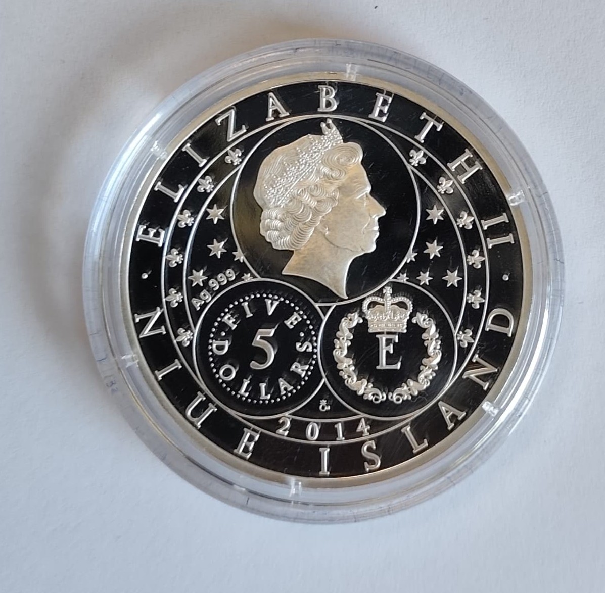 2014 - Stříbrná mince 5 NZD Palladium země české - Proof