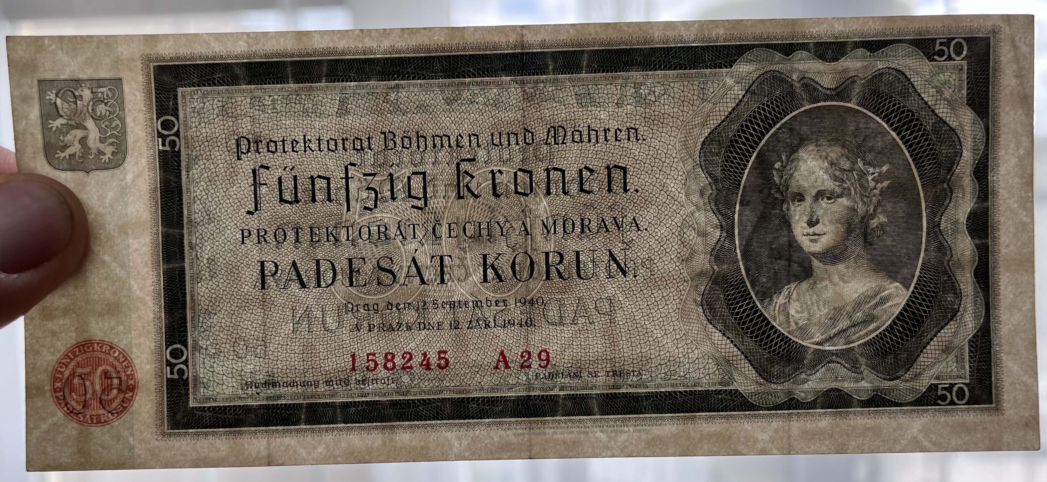 Československo -50 korun, 1940, A 29