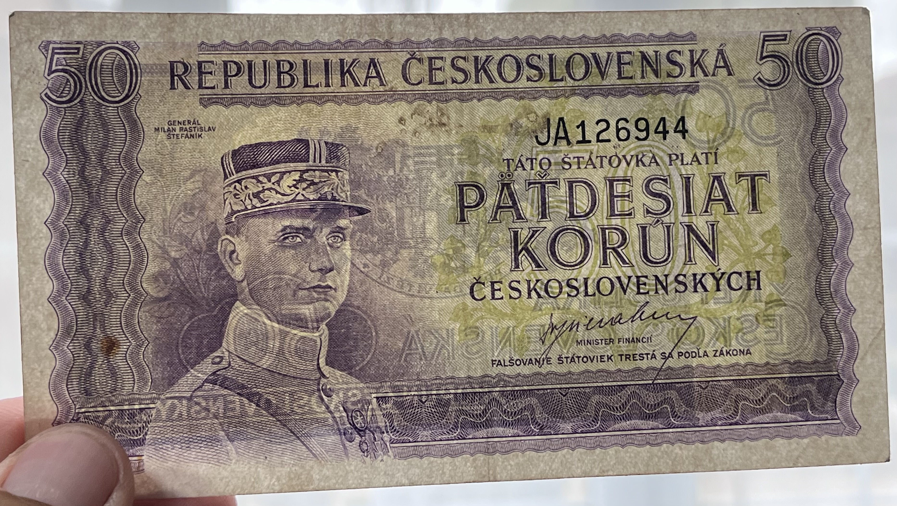 Československo - 50 korun - 1945 - MK