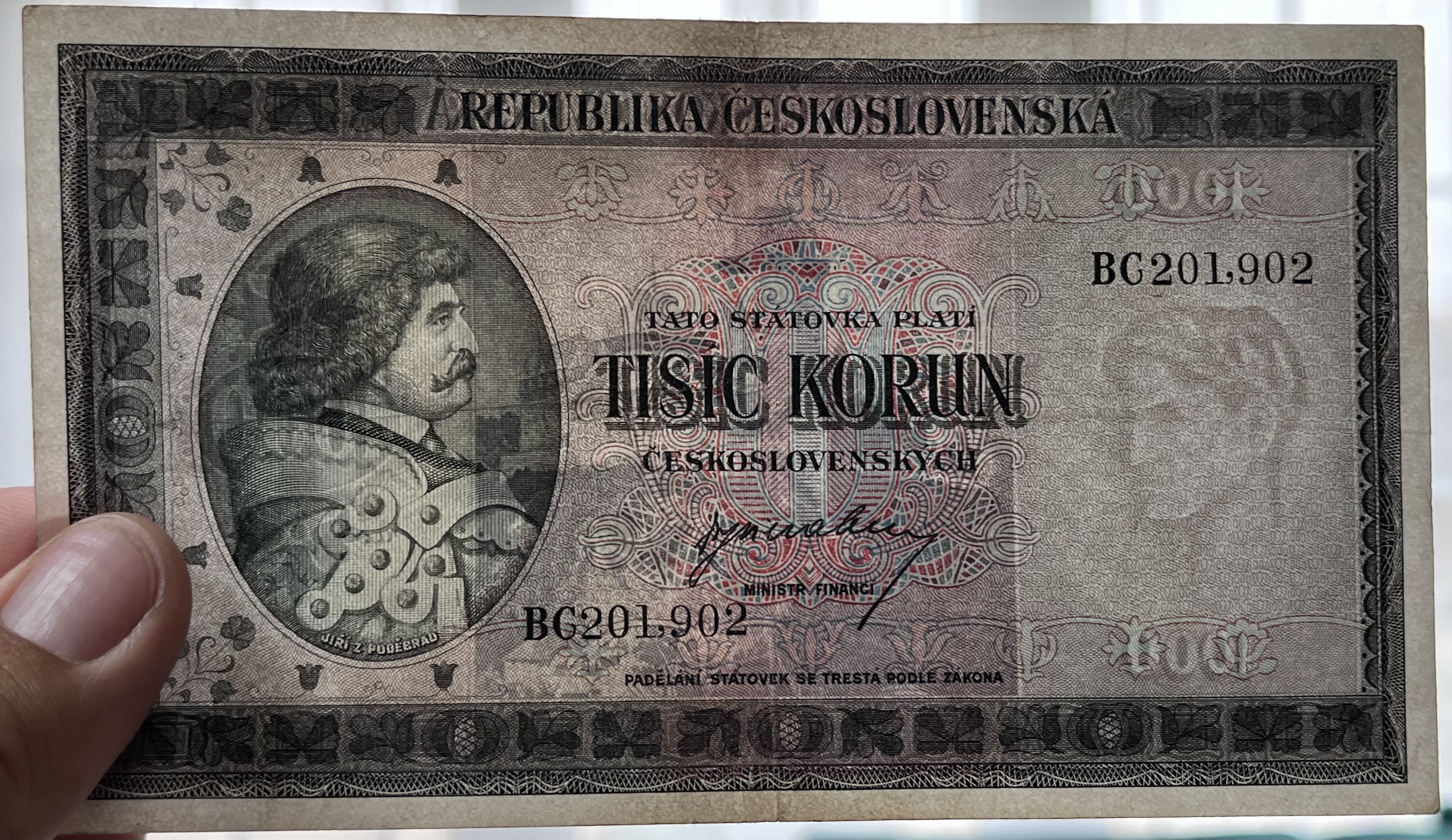 Československo - 1000 kčs - 1945 bez data - BG 