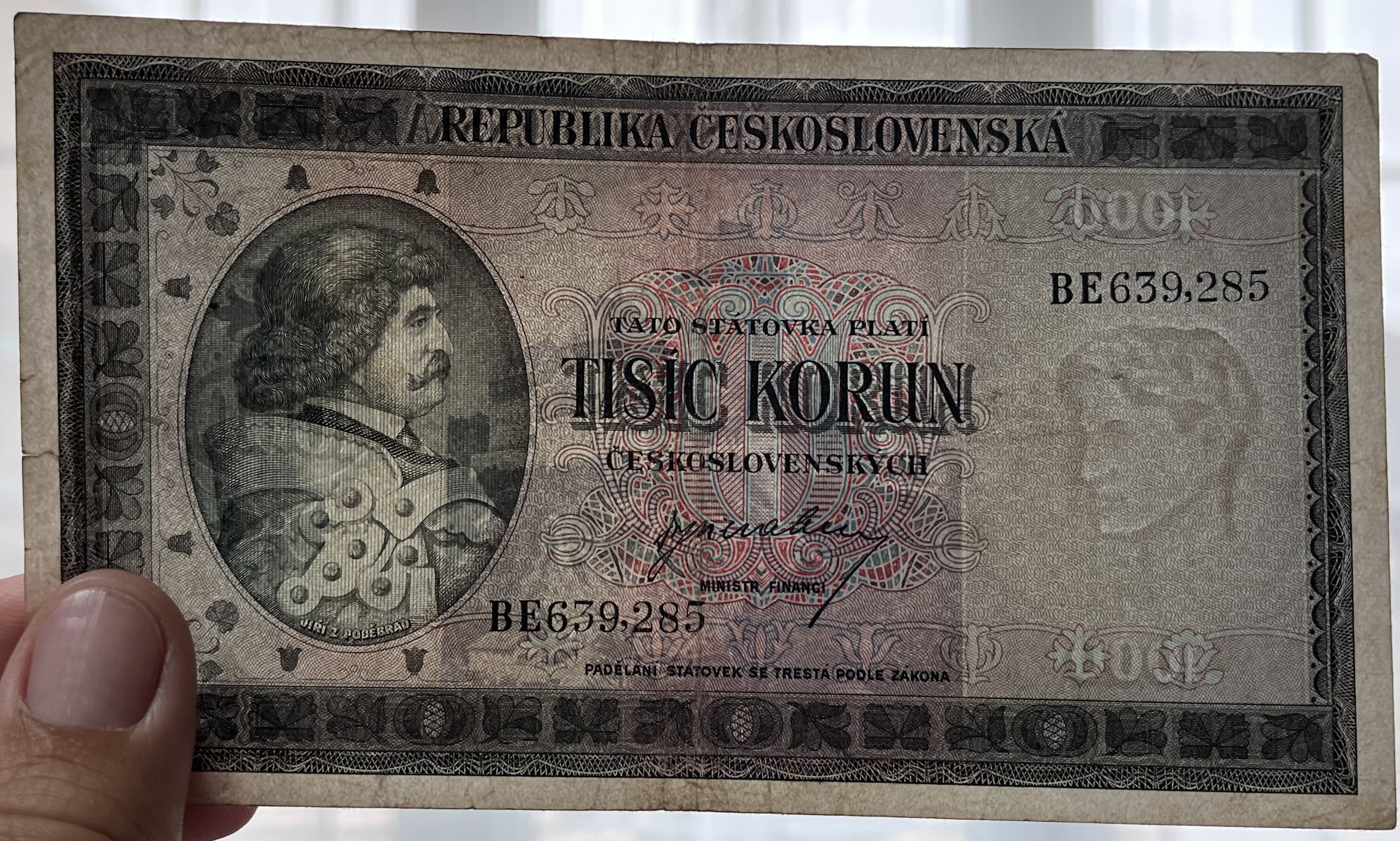 Československo - 1000 kčs - 1945 bez data - BE