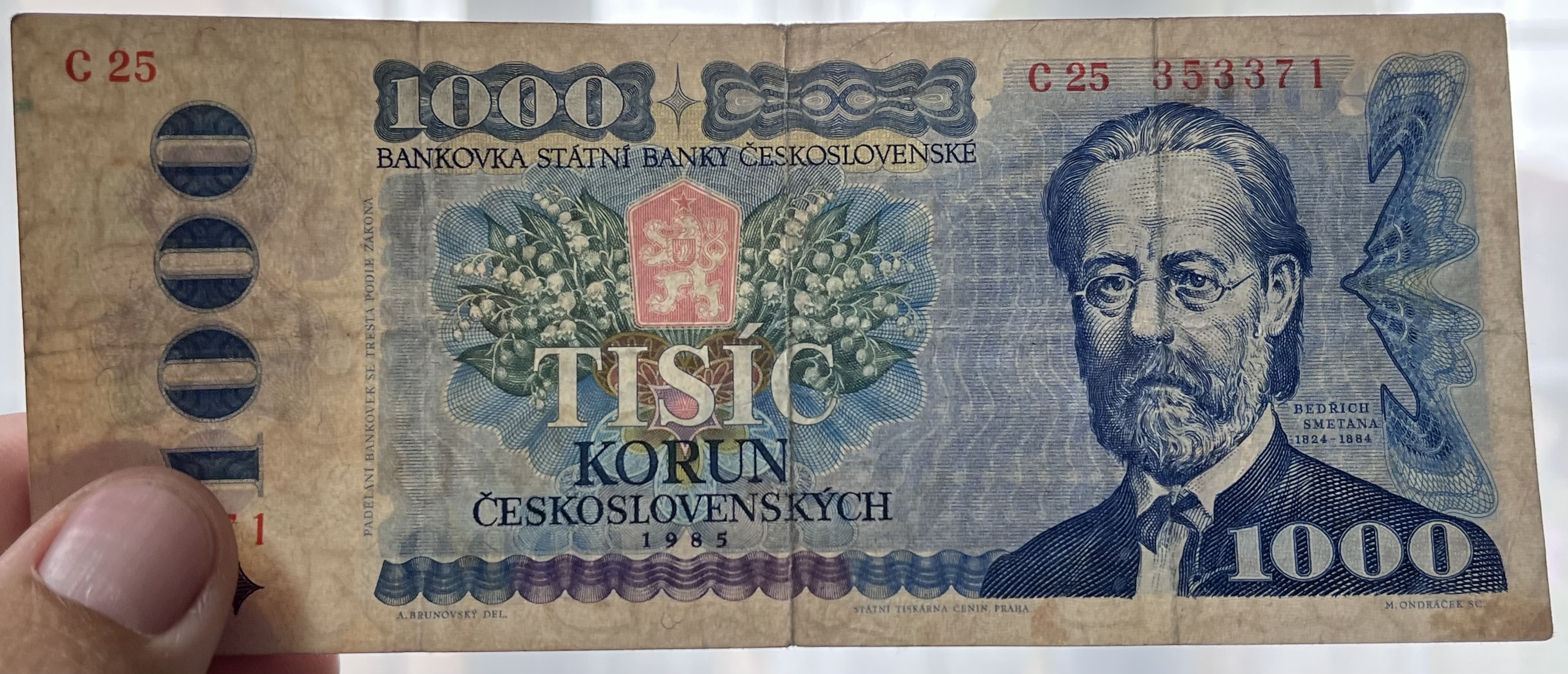 Československo - 1000 kčs - 1985 - C
