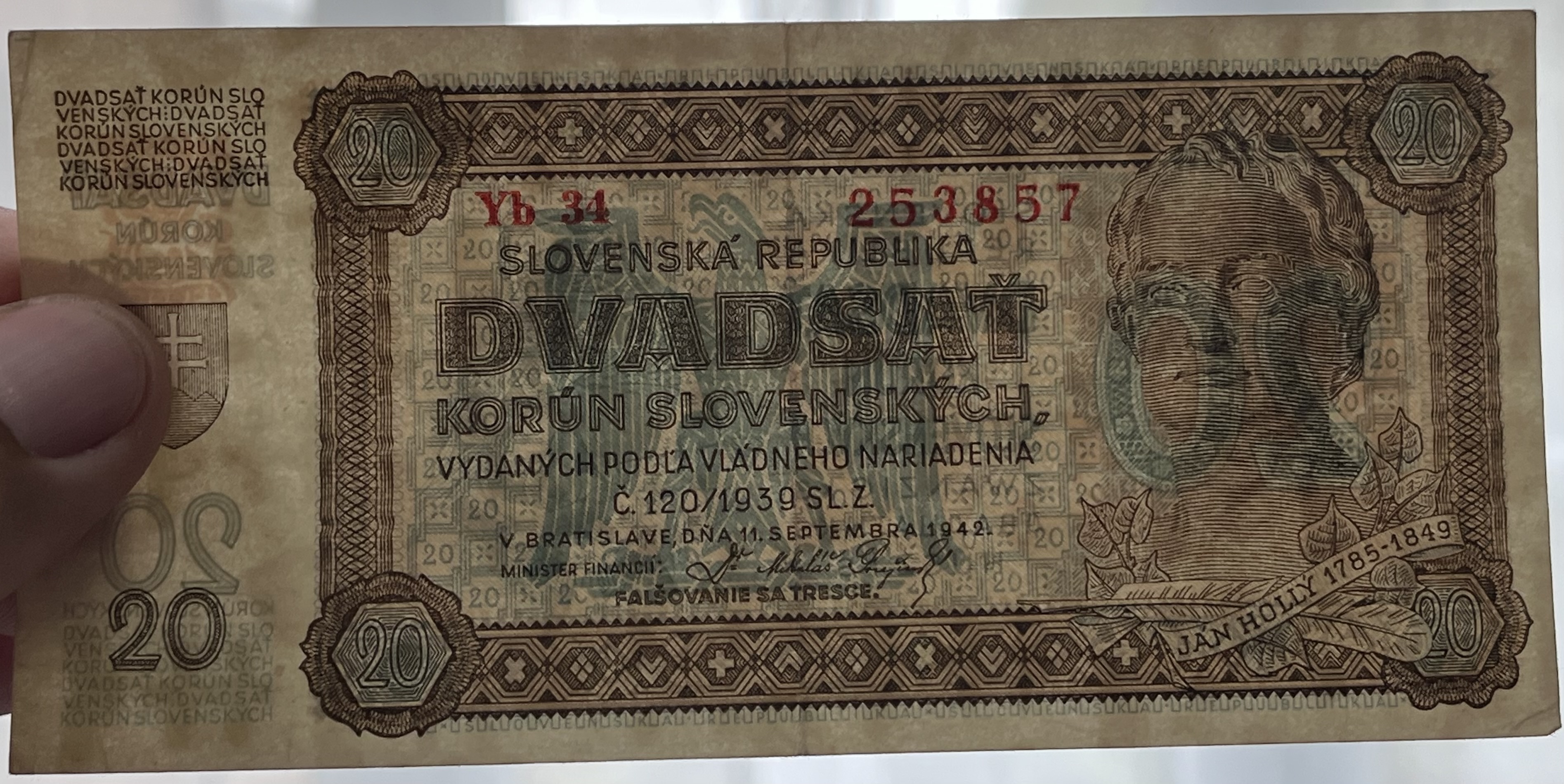 Slovensko  - 20 Ks - 1945 - Yb - Specimen