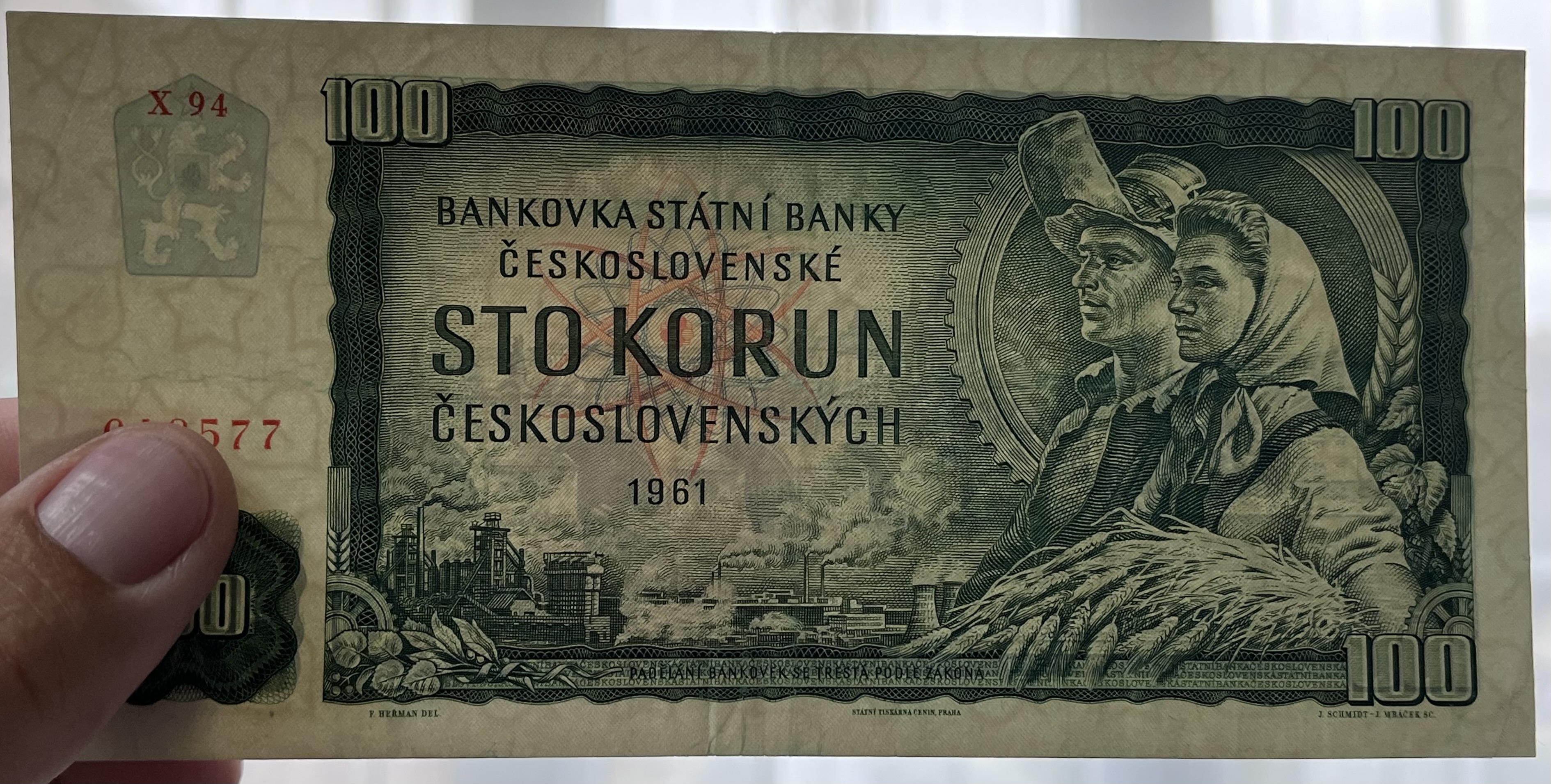Československo - 1OO kčs - 1961 - X94