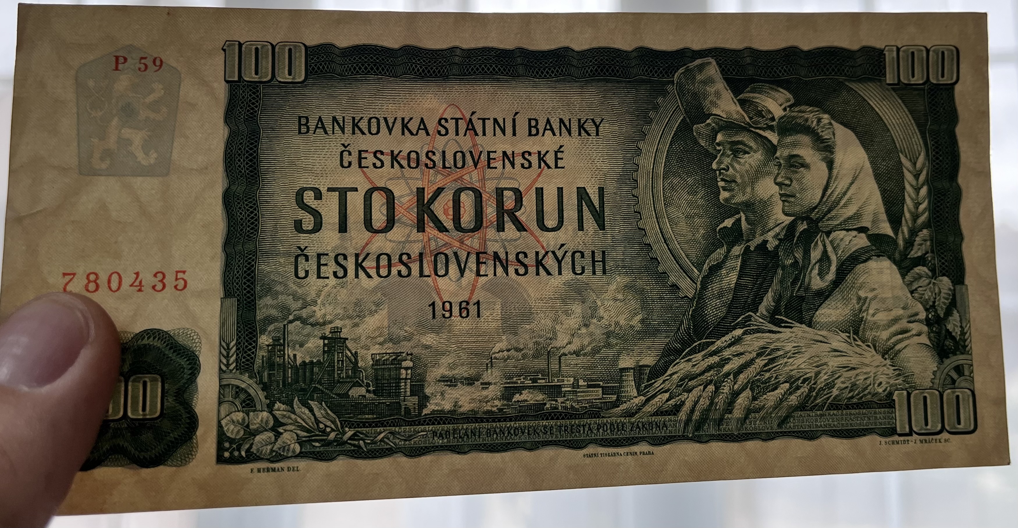 Československo - 1OO kčs - 1961 - P59 - AUNC