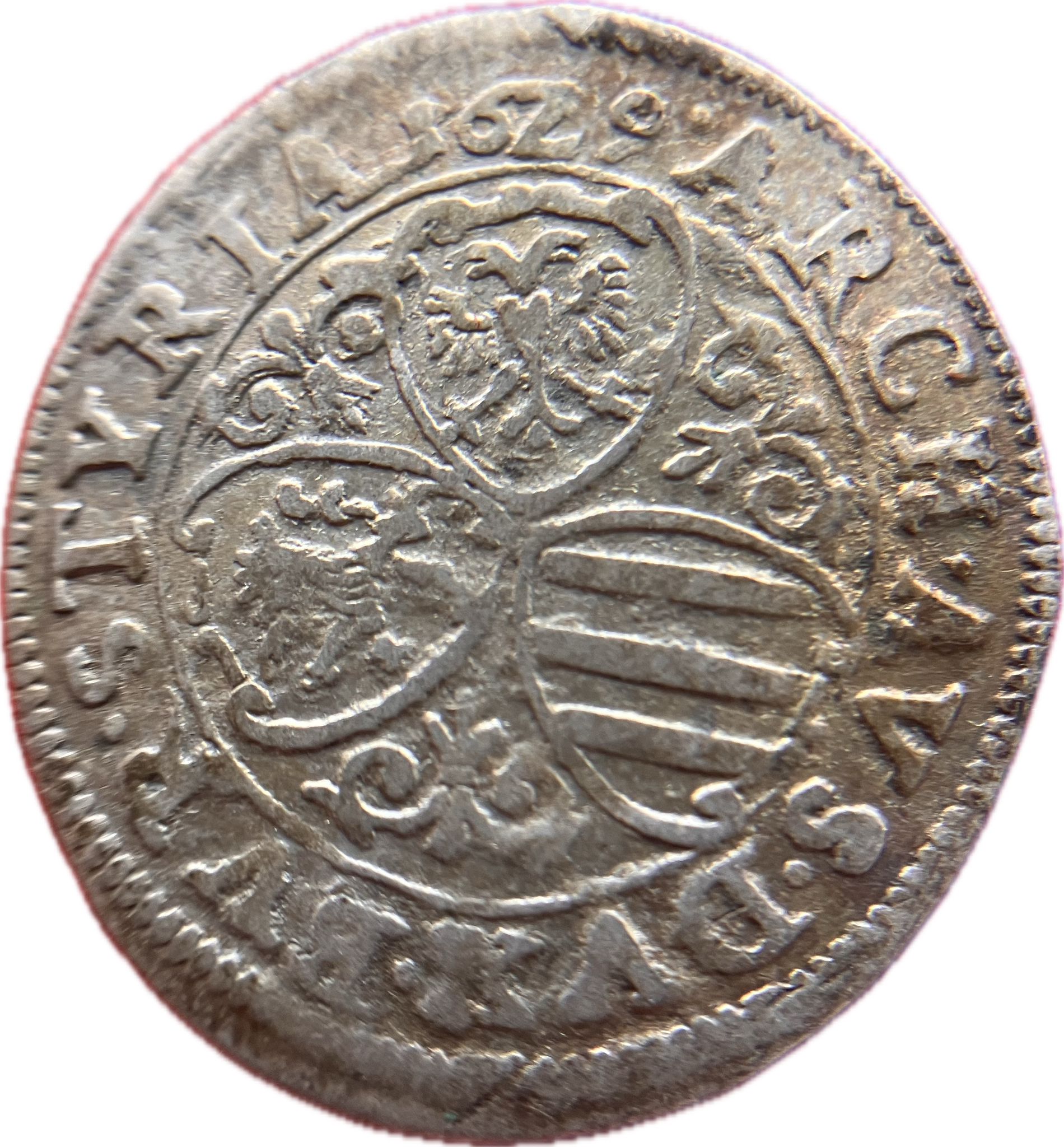 Bohemia 3 Kreuzer Ferdinand II. 1629 Štýrský hradec
