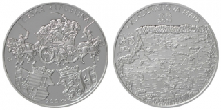 200 Kč 2018. Pamětní stříbrná mince k 500. výročí vydání Klaudyánovy mapy - BK