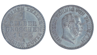 Německo - 1 Silbergroschen - William 1863 AI