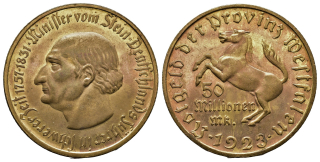 Vestfálsko 1923, 50 milionů marek Ministr vom stein
