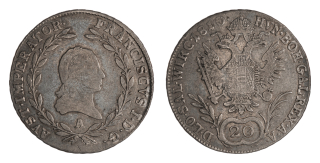 Rakousko - 20 krejcar 1810A, 6,56g