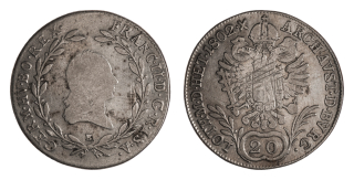 Rakousko - 20 krejcar 1802B, 6,52g