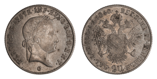 Rakousko - 20 krejcar 1840C, 6,68g