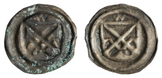 1 Heller (1/15 Míšenského groše) Friedrich II. (1426 - 1464)