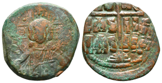 Byzantská říše - AE Follis (1020-1028). Constantinople. 10,48gr