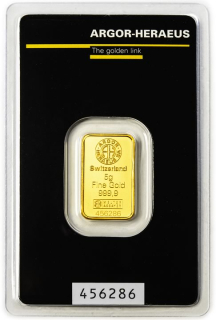 Argor Heraeus SA 5 gram Investiční zlatý slitek