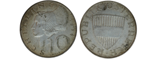 Rakousko - 10 Schilling, 1959 *AG*