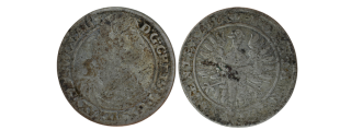 Habsburg - 15 Krejcar, 1663, Georg III. Slezsko Lehnice - Břeh