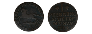 Německo - 1 Pfennig, 1804, Brunswick