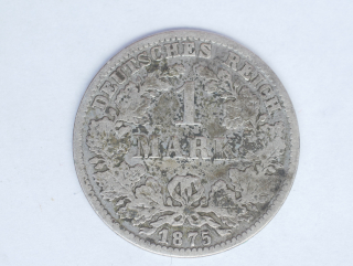 Německo - 1 mark, 1875, 5,28g, 24mm C