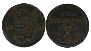 Hungary - 10 Poltura, 1706, 8g, 31mm X