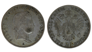 Habsburg - 20 krejcar, 1845, Ferdinand I C C