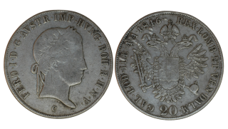 Habsburg - 20 krejcar, 1846, Ferdinand I C C