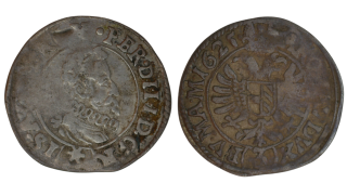 Habsburg - 3 Krejcar , 1625, Ferdinand III Holzel Kutná hora