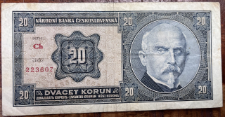 Československo -20 korun, 1926, Rašín CH