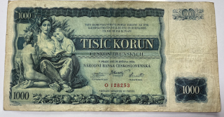 Československo -1000 korun, 1934, O