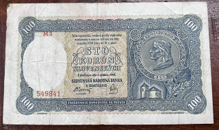 Československo -100 korún, 1940, I. Vydání M3