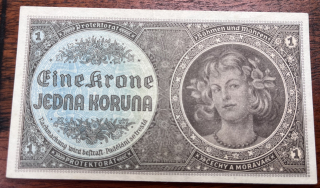 Československo -1 korun, 1940, C, AUNC