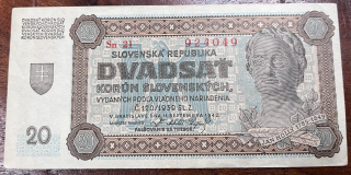 Československo -20 korún, 1942, Sn 21