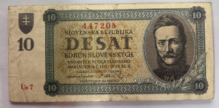 Československo -10 korún, 1943, Us 7, vzácnější série