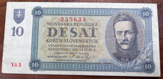 Československo -10 korún, 1943, YO 3