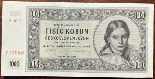 Československo -1000 korun, 1945, C, UNC