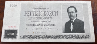Československo -5000 kč, 1945, 17 A