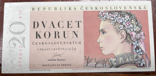 Československo -20 korun, 1949, A 31, UNC