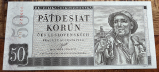 Československo -50 korún , 1950, A 11, UNC