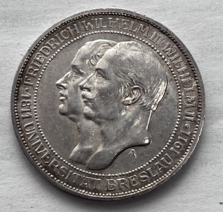 Německé císařství-Mark 1911 A – Prusko,100. výročí univerzity ve Vratislavi (Universität Breslau)