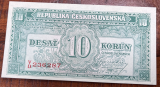 Československo - 1O kčs - 1945 bez data - V/D - UNC