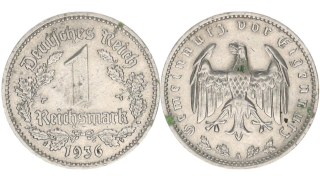 Německo - 3 říše, 1933-1945, 1 RM 1936 A, Zachovalost: 1/1